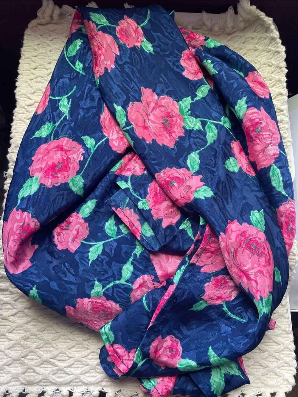 VTG SILK JACQUARD WRAP
